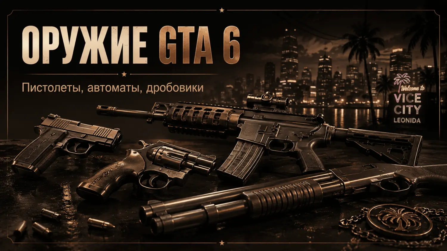Оружие GTA 6 — пистолеты, автоматы, дробовики и система оружия