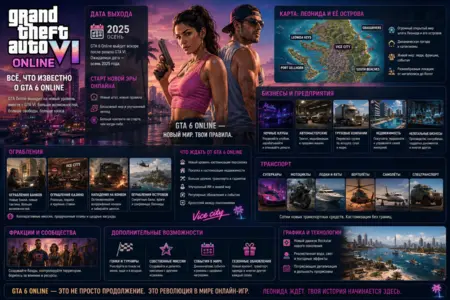 GTA 6 Online — дата выхода, карта, бизнесы, ограбления и что ждать от онлайна