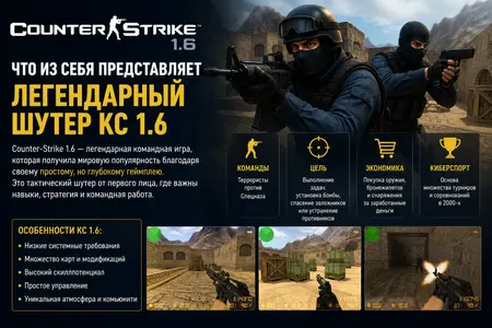 Что из себя представляет легендарный шутер КС 1.6