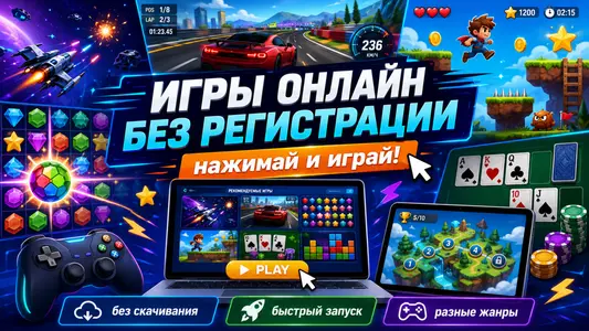 Игры онлайн без регистрации – нажимай и играй!
