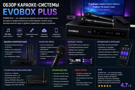 Обзор караоке-системы EVOBOX Plus