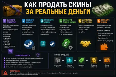 Как продать скины за реальные деньги