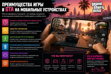 Преимущества игры в GTA на мобильных устройствах