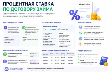 Процентная ставка по договору займа