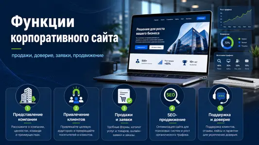 Функции корпоративного сайта в современном бизнесе