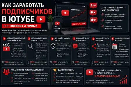 Как заработать подписчиков в Ютубе – постоянных и живых