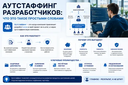 Аутстаффинг разработчиков: что это такое простыми словами