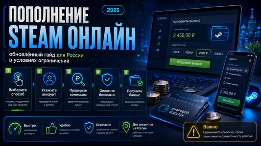 Обновлённый гайд по пополнению steam онлайн в России в условиях ограничений