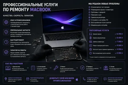 Профессиональные услуги по ремонту macbook