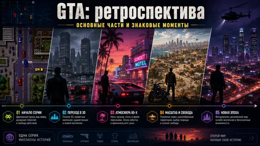 Ретроспектива основных частей серии GTA