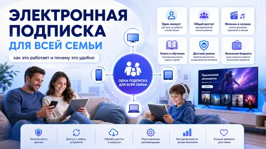 Как работает электронная подписка для всей семьи?