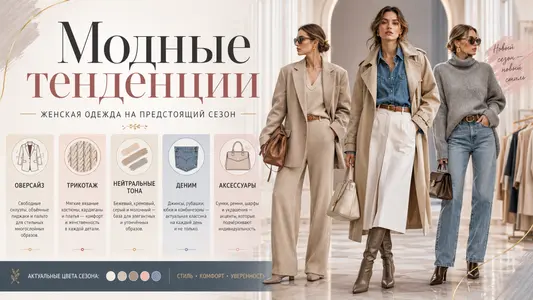 Модные тенденции в женской одежде на предстоящий сезон