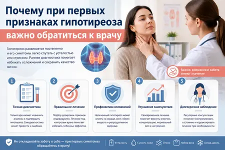 Почему при первых признаках гипотиреоза важно обратиться к врачу