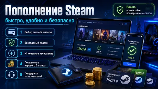 Пополнение Steam: как Dessly решает проблему геймеров