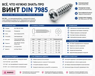 Всё, что нужно знать про винт DIN 7985