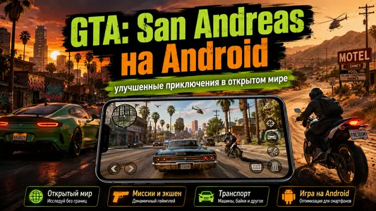 Скачай GTA: San Andreas на Android и окунись в мир улучшенных приключений