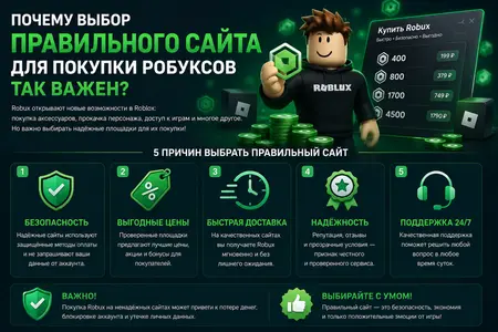 Почему выбор правильного сайта для покупки робуксов так важен