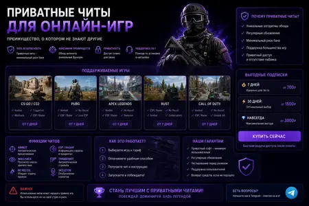 Приватные читы для онлайн-игр