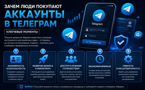 Зачем люди покупают аккаунты в телеграм: ключевые моменты