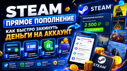 Steam прямое пополнение: как быстро закинуть деньги на аккаунт