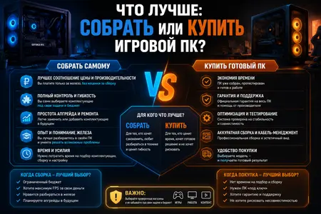 Что лучше: собрать или купить игровой ПК?