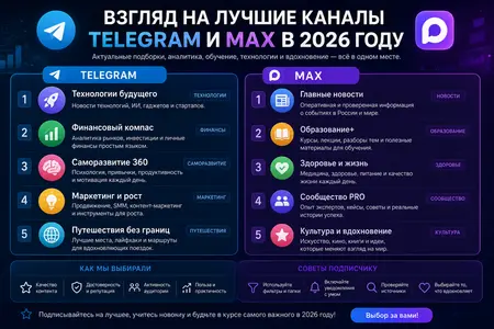 Взгляд на лучшие каналы Telegram и MAX в 2026 году