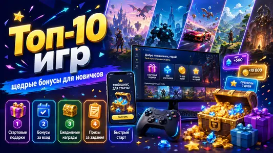 Топ-10 игр с самыми щедрыми бонусами для новичков