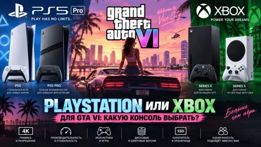 PlayStation 5 Pro или Xbox Series X|S для GTA VI — какую консоль выбрать