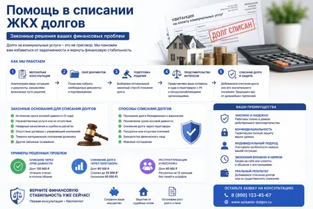 Помощь в списании ЖКХ долгов