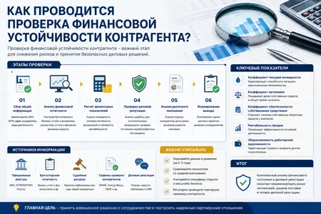 Как проводится проверка финансовой устойчивости контрагента?