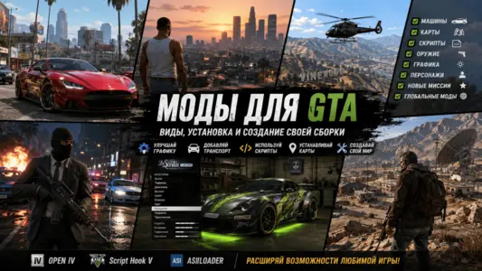 Моды для GTA — виды, установка и создание своей сборки
