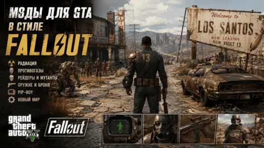Моды для GTA в стиле Fallout — лучшие модификации