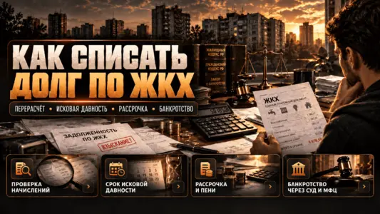 Как списать долг по ЖКХ: перерасчёт, давность и банкротство