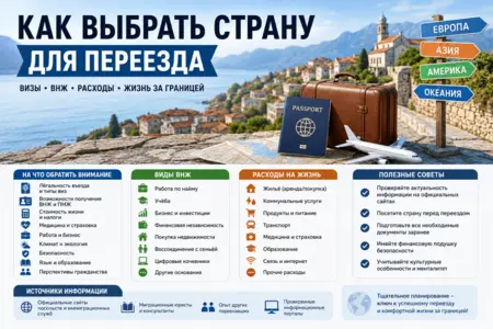Как выбрать страну для переезда — визы, ВНЖ и расходы