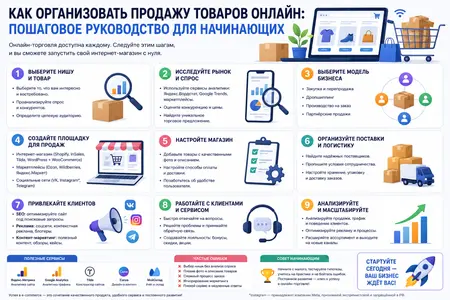 Как организовать продажу товаров онлайн: пошаговое руководство для начинающих