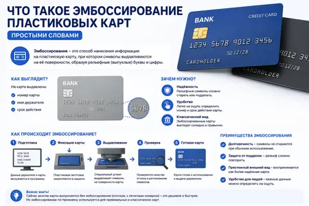 Что такое эмбоссирование пластиковых карт простыми словами