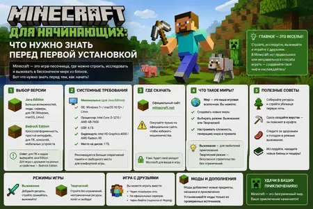 Minecraft для начинающих: что нужно знать перед первой установкой